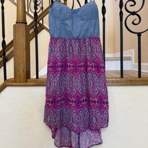 No Boundaries Demim Bustier Dress